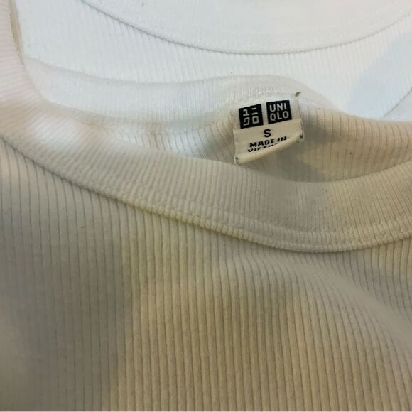 Bundle of 3 Uniqlo White Supima Cotton Crewneck size S - Picture 7 of 8